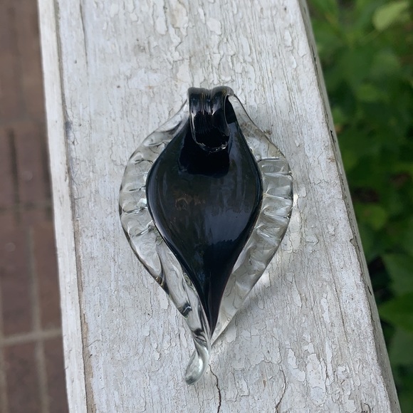 Large Dichroic Swirl Glass Pendant - Picture 13 of 17